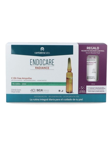 Endocare Radiance C Oil-free 30 Ampollas de 2ml+Neoretin Discrom Control Serum Booster Fluid 15ml de Regalo
