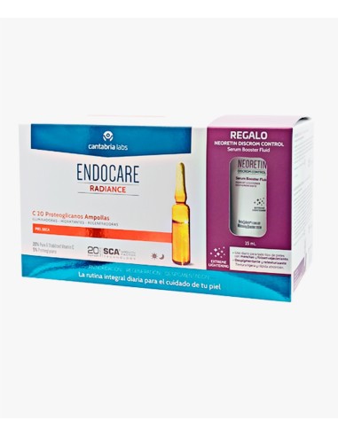 Endocare Radiance C 20 Proteoglicanos 20 Ampollas Piel Seca+ Neoretin Discrom Control 15 ml