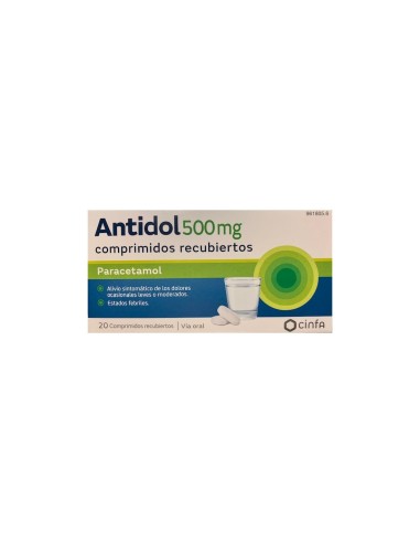 Antidol 500 mg 20 comprimidos recubiertos