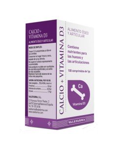Valefarma Calcio + Vitamina D3 100 Comprimidos