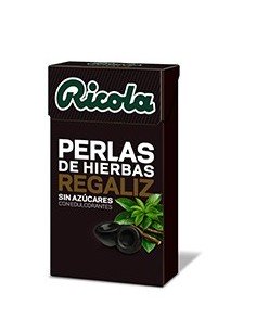 RICOLA PERLAS DE HIERBAS DE REGALIZ SIN AZUCARES 25G