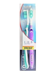 Oral-B Ral-B Cepillo Dental 1.2.3 Shiny Clean Extra Value 2 Unidades Duplo