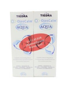 OjosCalm Aqua Solución Unica Lentes de Contacto Blandas con Acido Hialurónico 2x360ml