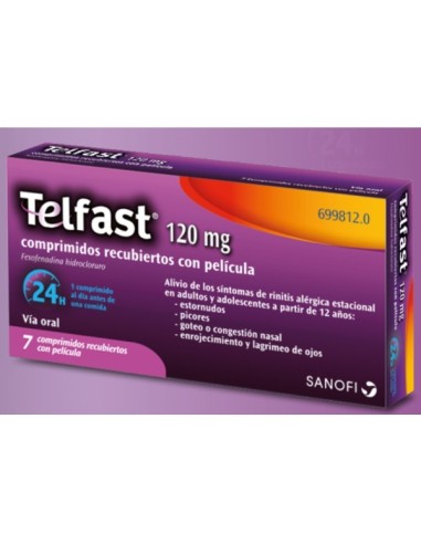 Telfast 120 mg 7 Comprimidos Con Pelicula