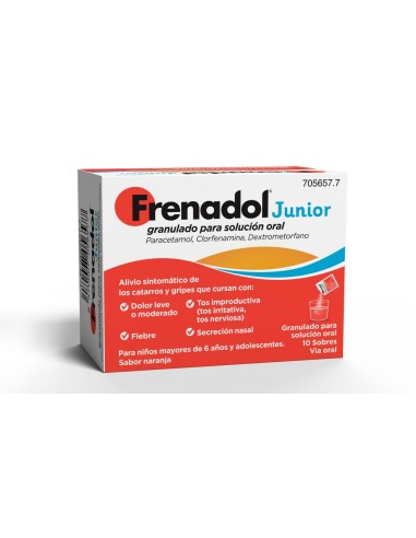 Frenadol Junior Granulado Para Solucion Oral 10 Sobres