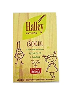 Halley Antipiox Esencial Champú 100 ml + Loción 100 ml + Liendrera + Gorro