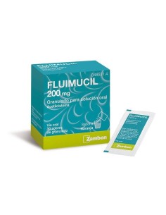 Fluimucil 200 mg Granulado Para Solución Oral 30 Sobres Sabor a Naranja