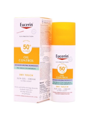 Eucerin Sun Gel Crema Oil Control Dry Touch Spf 50+ 50 ml