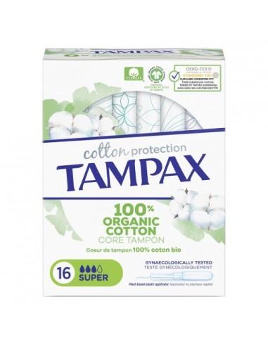 Tampax 100% Algodón Orgánico Super 16 unidades