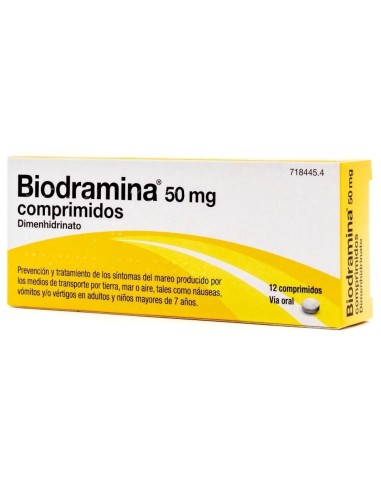 Biodramina 50 MG 12 Comprimidos