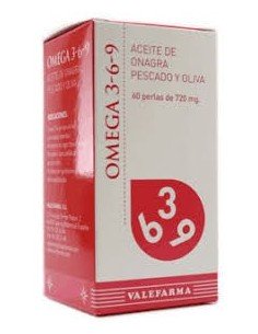 Valefarma Omega 3-6-9 Aceite de Pescado Onagra y Oliva 60 Perlas