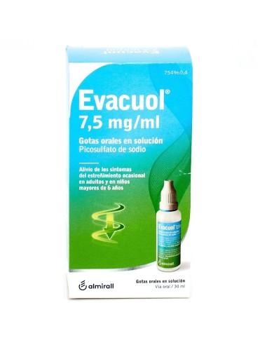 Evacuol 7.5mg/ml gotas 30 ml