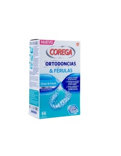 Corega Ortodoncias & Férulas 66 Tabletas Limpiadoras