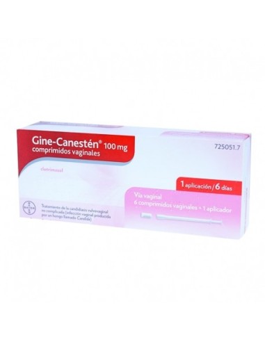Gine-Canestén 100 mg 6 comprimidos vaginales+1 aplicador