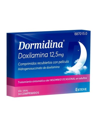 Dormidina 12.5 mg, 14 Comprimidos Recubiertos con Pelicula
