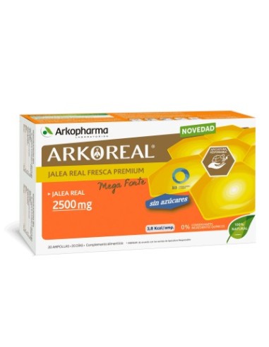 Arkoreal Jalea Real Mega Forte 2500 mg 20 ampollas