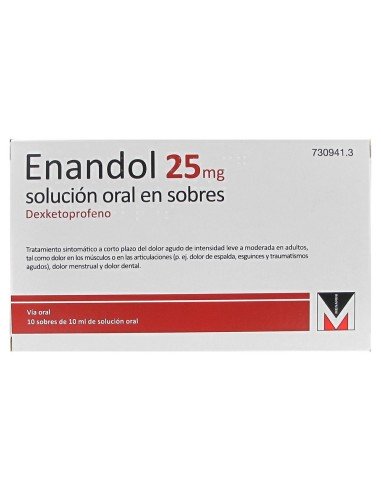 Enandol 25 mg Solución Oral 10 Sobres de 10 ml