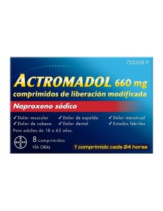 Actromadol 660 mg 8 Comprimidos de Liberación  modificada